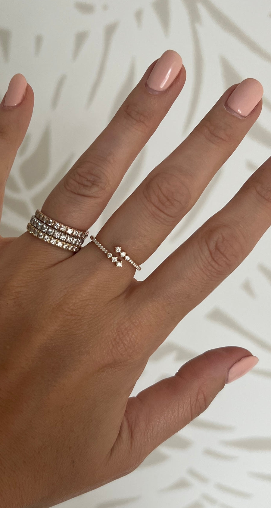 Fine Diamond Wrap Open Stacking Ring