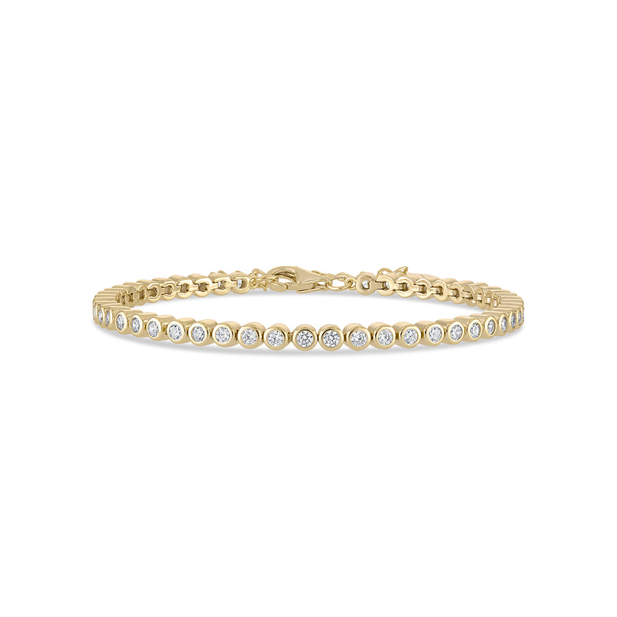 Vermeil Bezel cz Diamond Tennis Bracelet