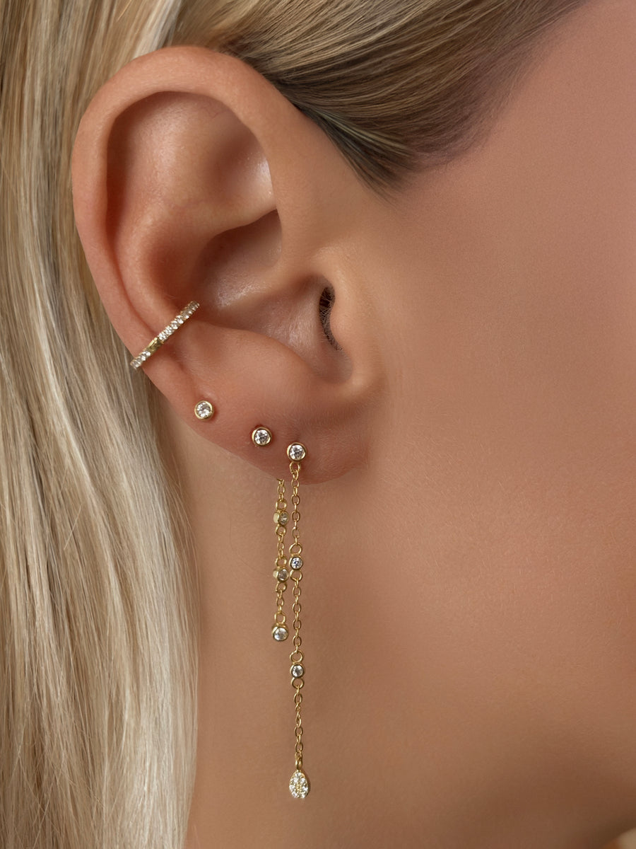 Vermeil Sadie Mini Bezel Stud Earring