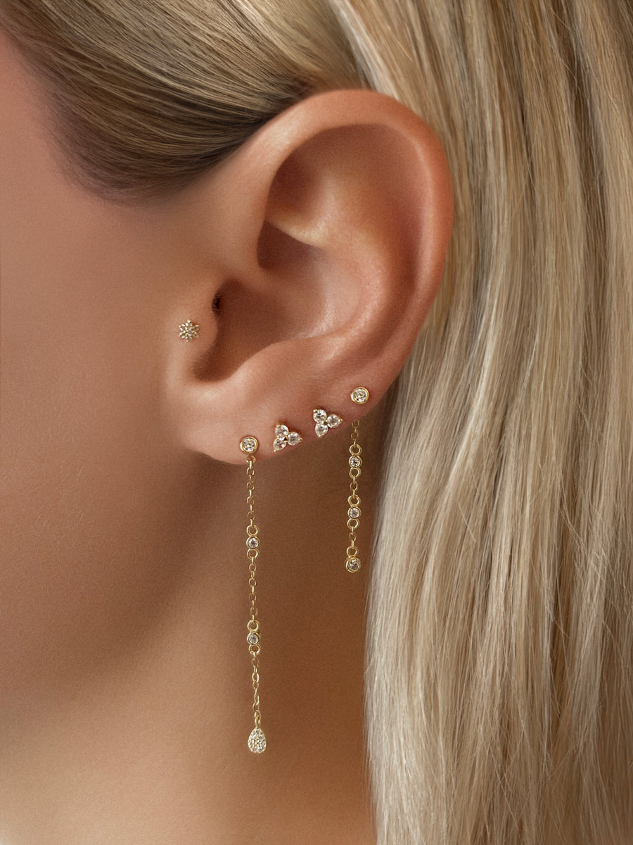 Vermeil Sadie Mini Bezel Stud Earring