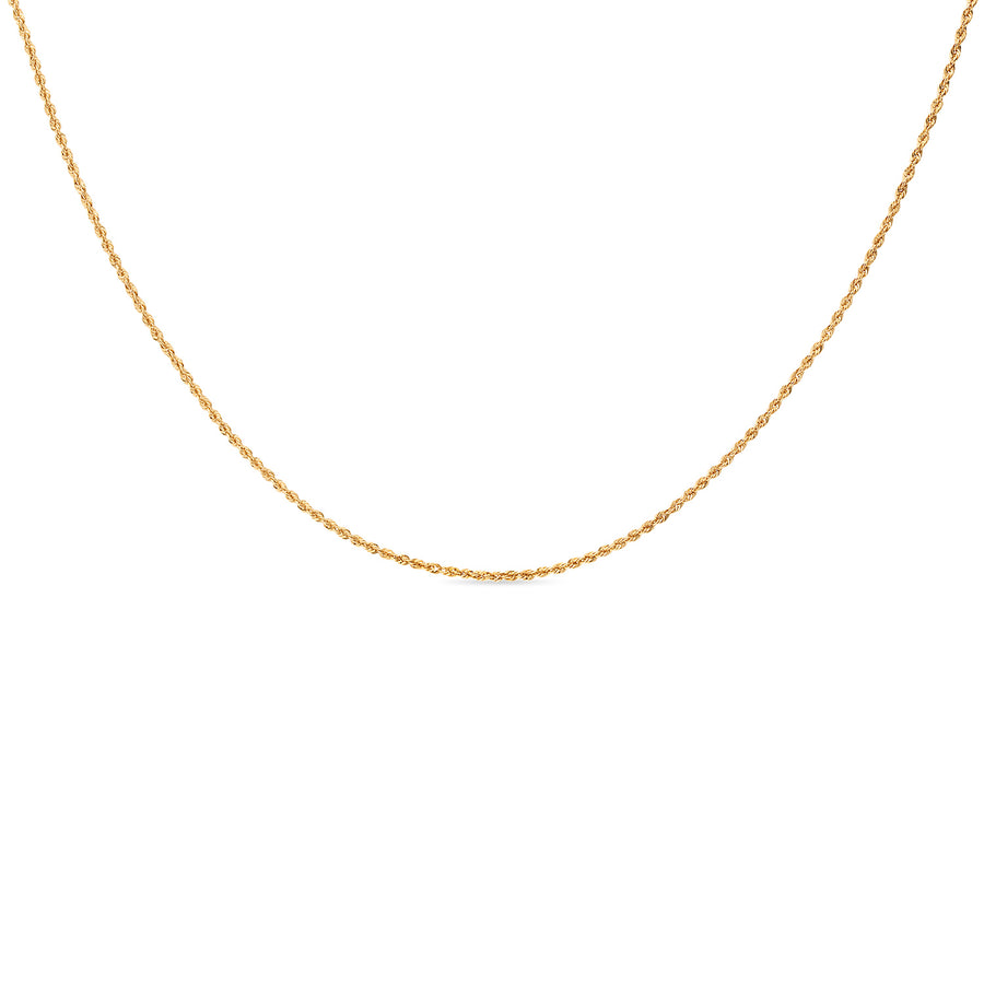 IN STOCK 14K Gold Dainty Rope Chain Choker Necklace