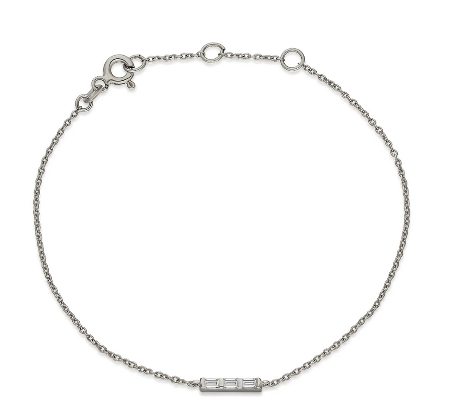 IN STOCK Fine Baguette Diamond Dainty Bracelet