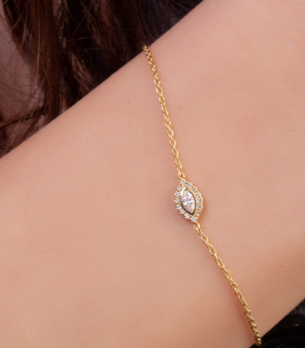 IN STOCK  Fine Evil Eye Diamond Bracelet