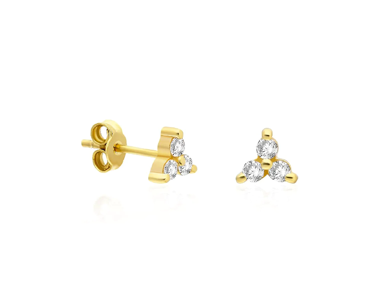 IN STOCK  Fine Trio Diamond Studs Earrings