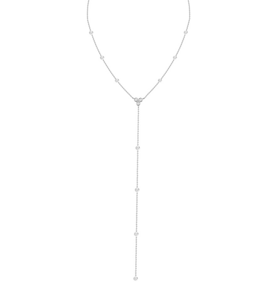 Fine Diamond Cluster Lariat