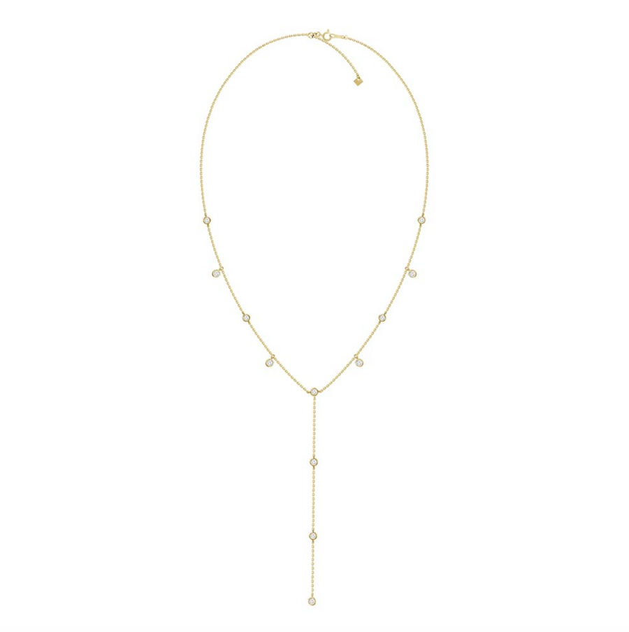 Fine Diamond Dangle Lariat Necklace