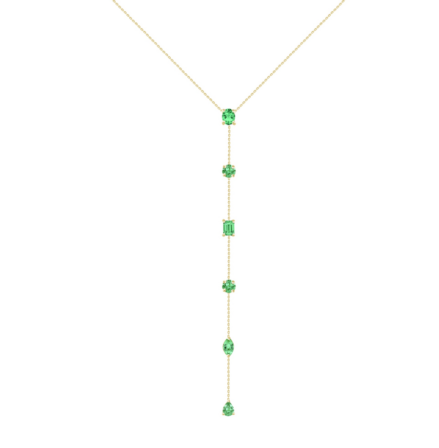 IN STOCK Fine Emerald Lariat Necklace