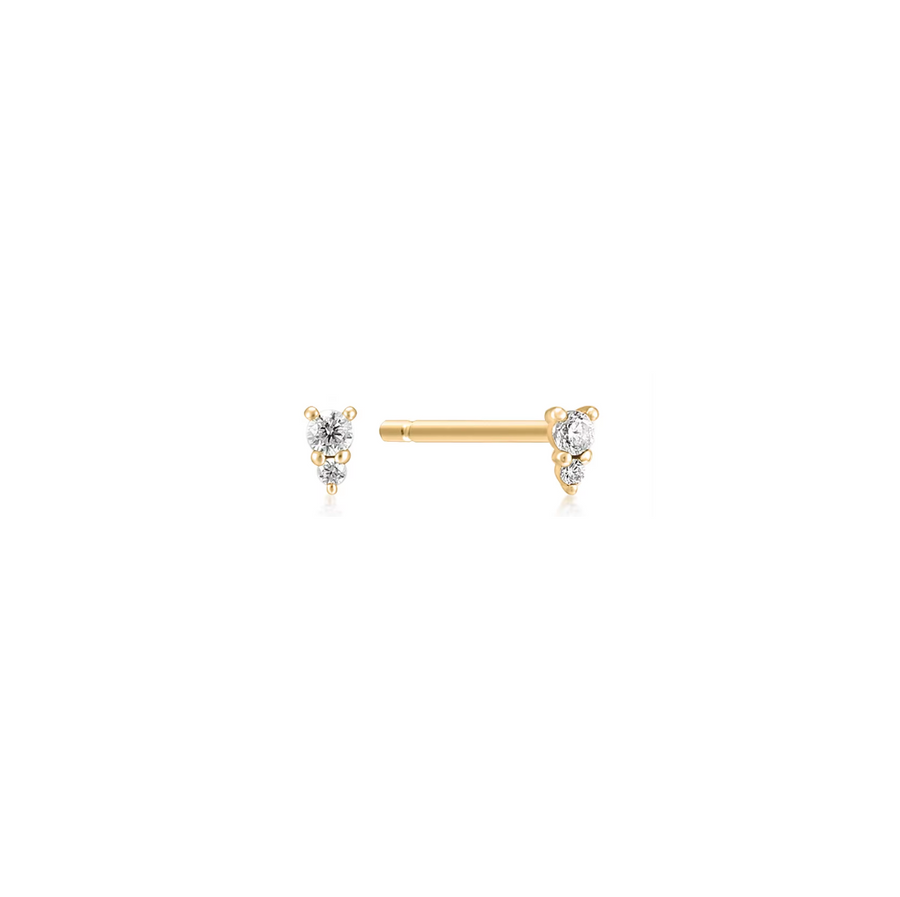 Fine Diamond Extra Mini Teardrop Stud Earrings