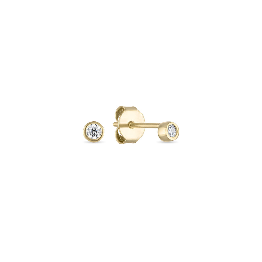 Vermeil Sadie Mini Bezel Stud Earring