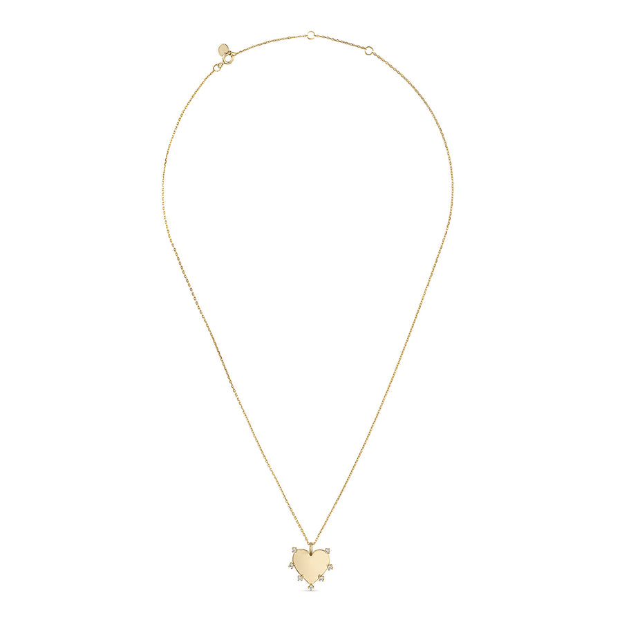 Vermeil In Love Radiant Heart Charm Necklace