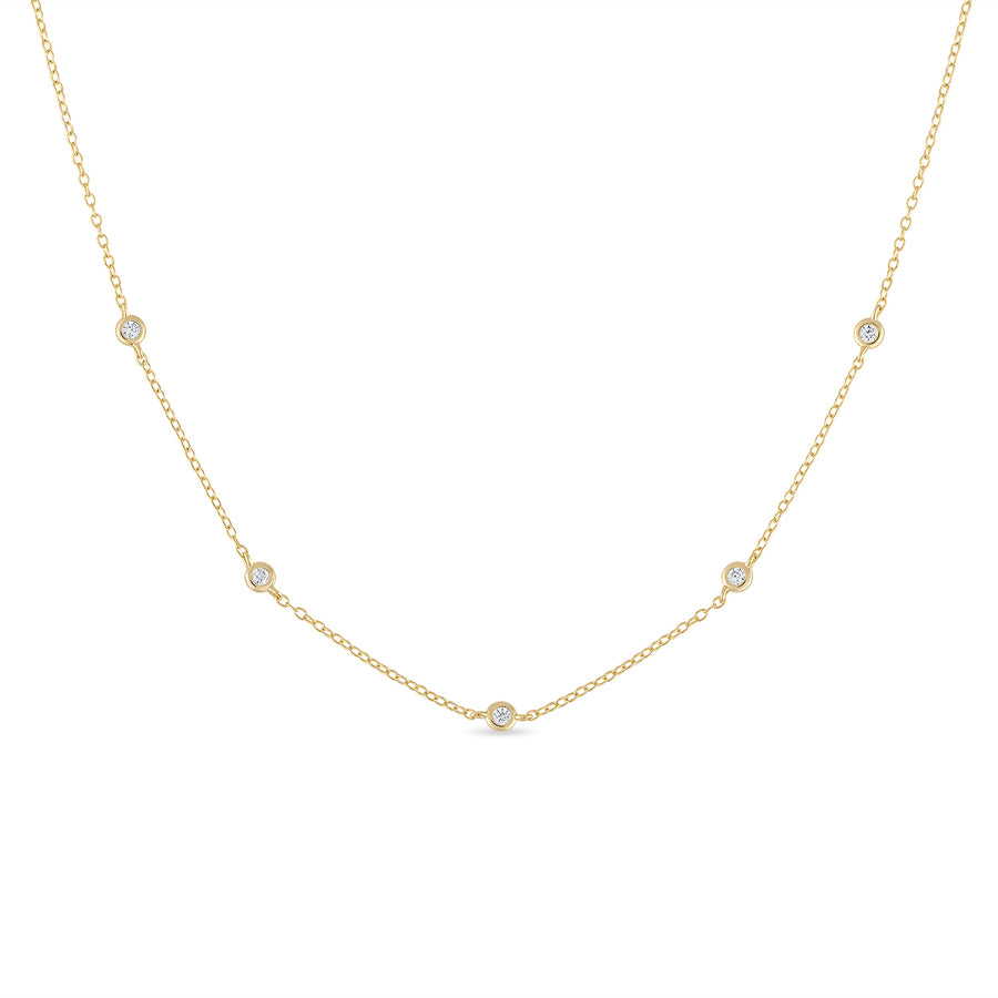 Vermeil Essential CZ Diamond Station Necklace