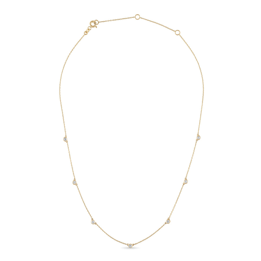 Fine 7 Diamonds By The Yard Station Necklace