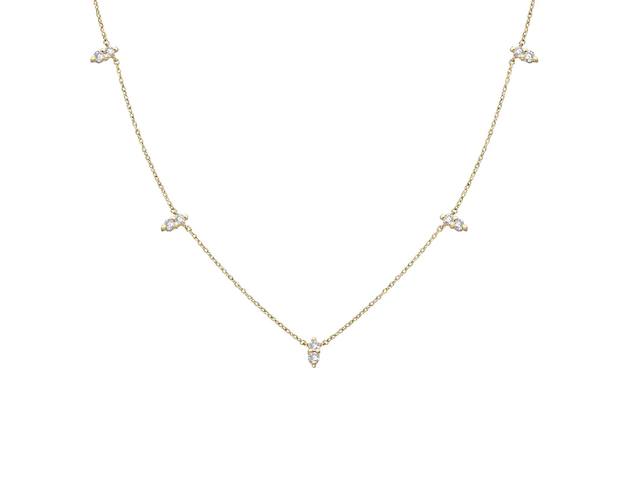 Fine Diamond Station Necklace