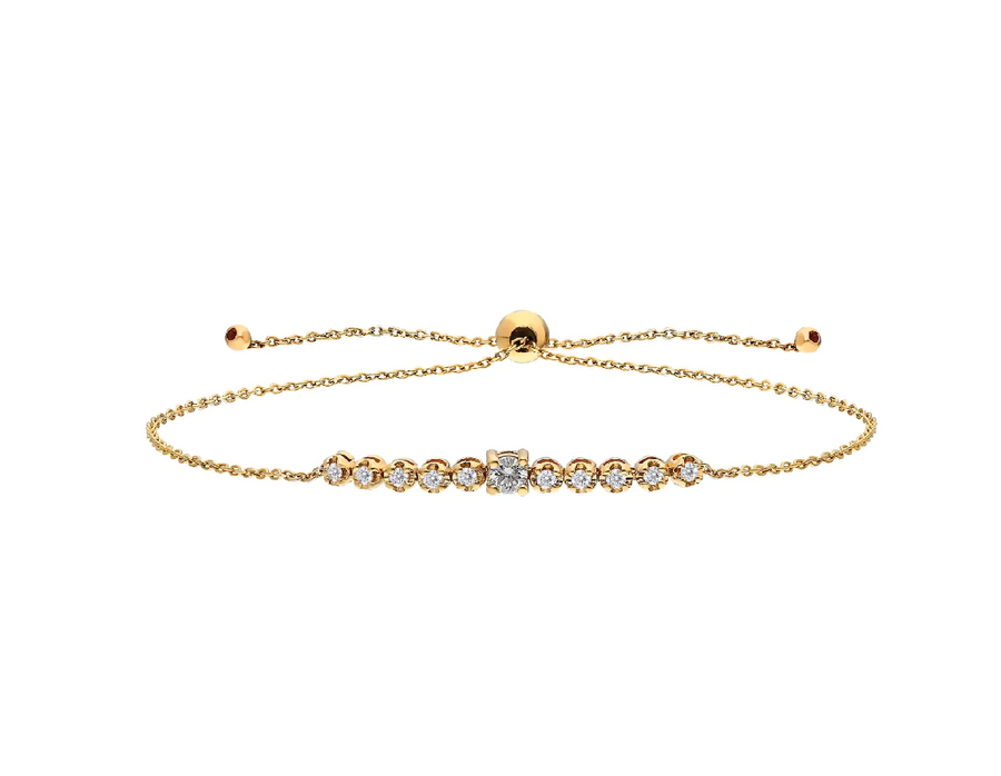 Fine Diamond Bolo Tennis Bracelet